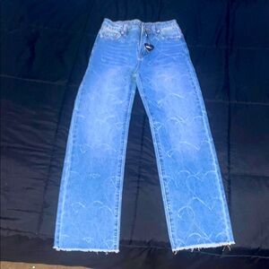 Fashion Nova Blue Straight Jeans Classic Style